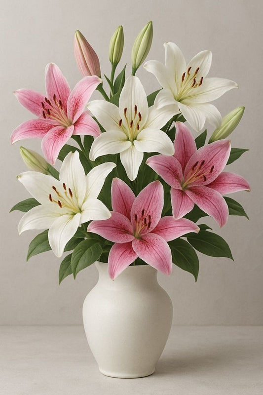 Wite flower vase laxary look